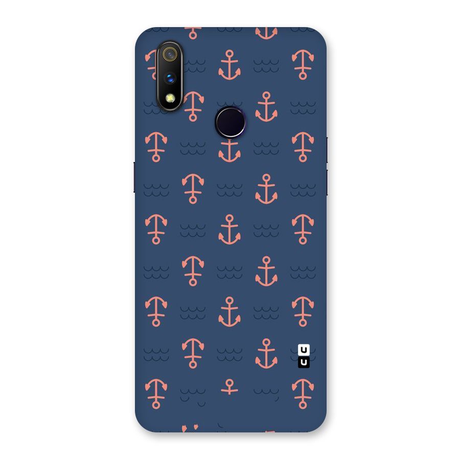 Anchor Sea Blue Back Case for Realme 3 Pro