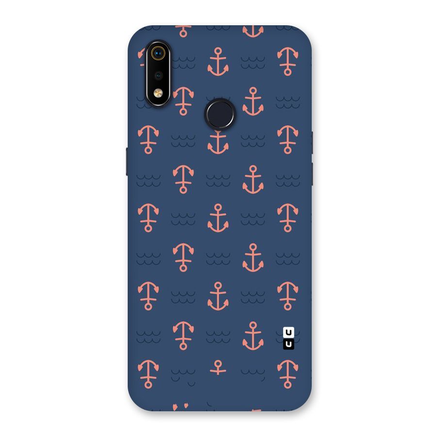 Anchor Sea Blue Back Case for Realme 3i