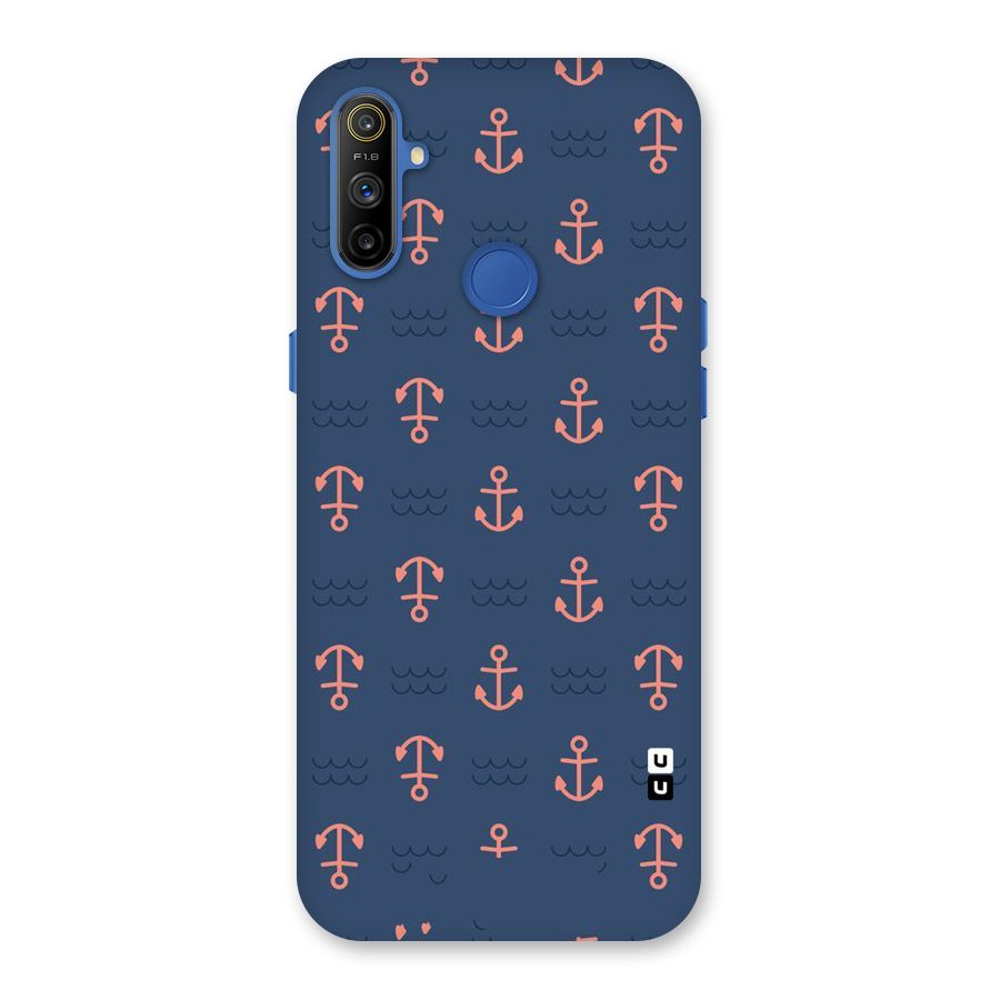Anchor Sea Blue Back Case for Realme Narzo 10A