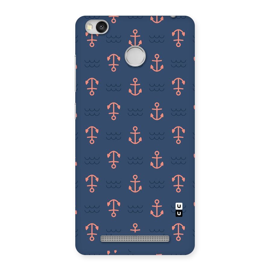 Anchor Sea Blue Back Case for Redmi 3S Prime