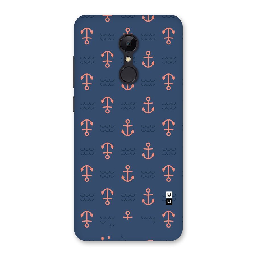 Anchor Sea Blue Back Case for Redmi 5