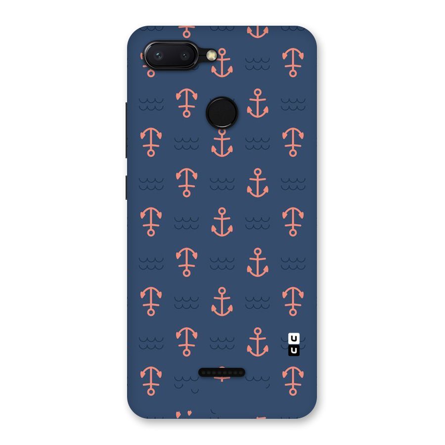 Anchor Sea Blue Back Case for Redmi 6