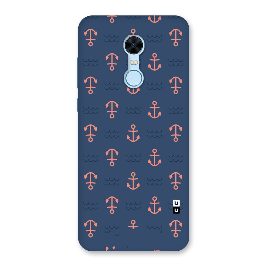 Anchor Sea Blue Back Case for Redmi Note 5
