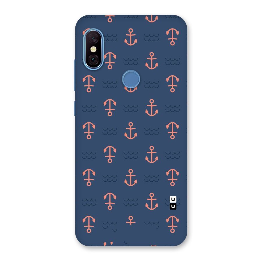 Anchor Sea Blue Back Case for Redmi Note 6 Pro