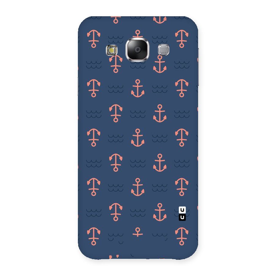 Anchor Sea Blue Back Case for Samsung Galaxy E5