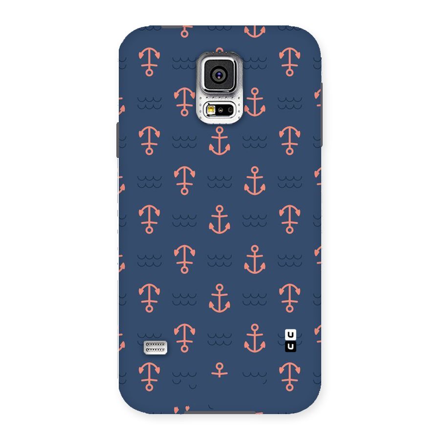 Anchor Sea Blue Back Case for Samsung Galaxy S5