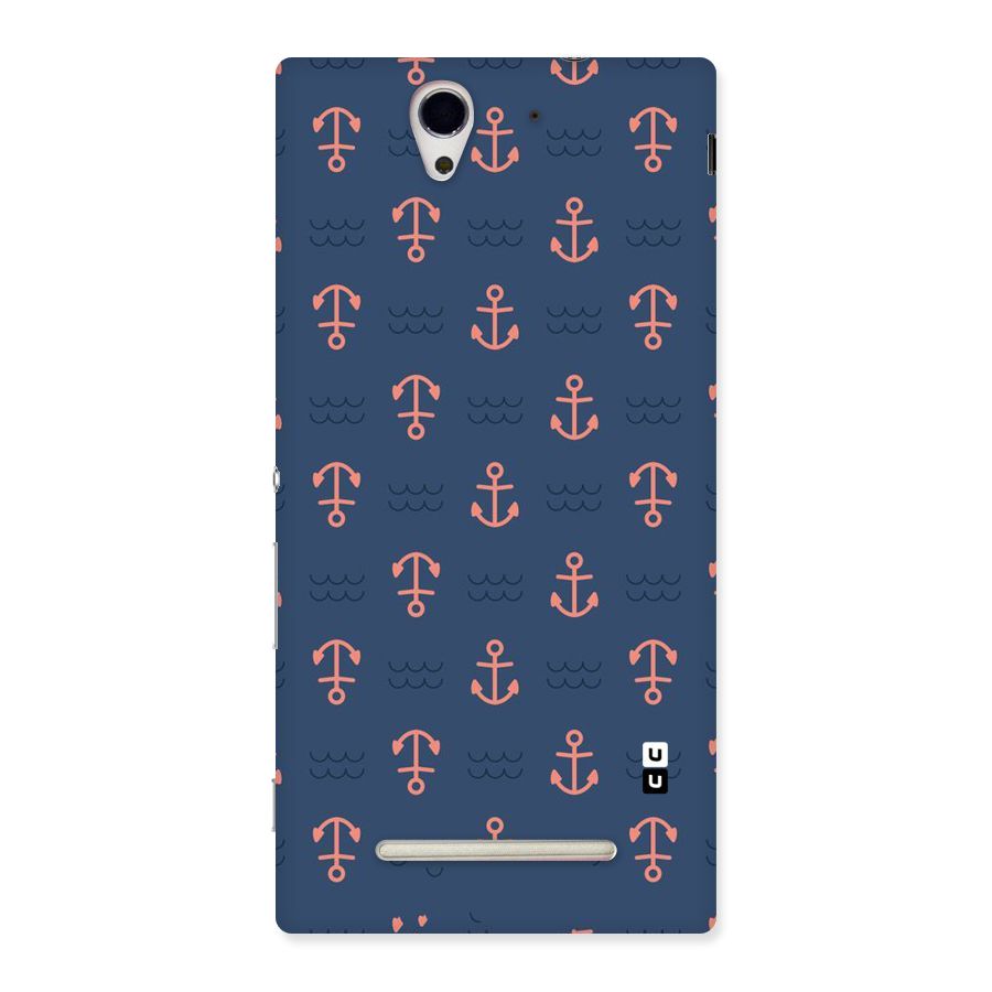 Anchor Sea Blue Back Case for Sony Xperia C3
