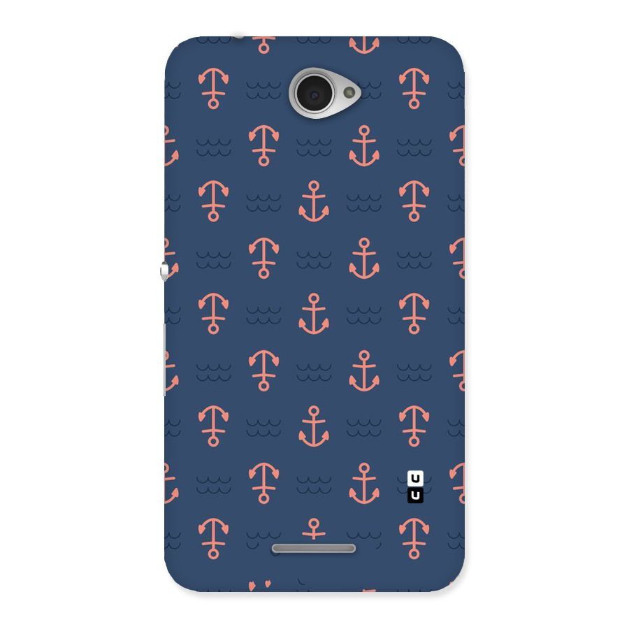 Anchor Sea Blue Back Case for Sony Xperia E4
