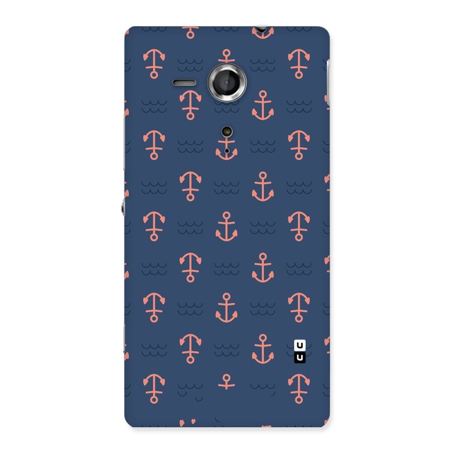 Anchor Sea Blue Back Case for Sony Xperia SP