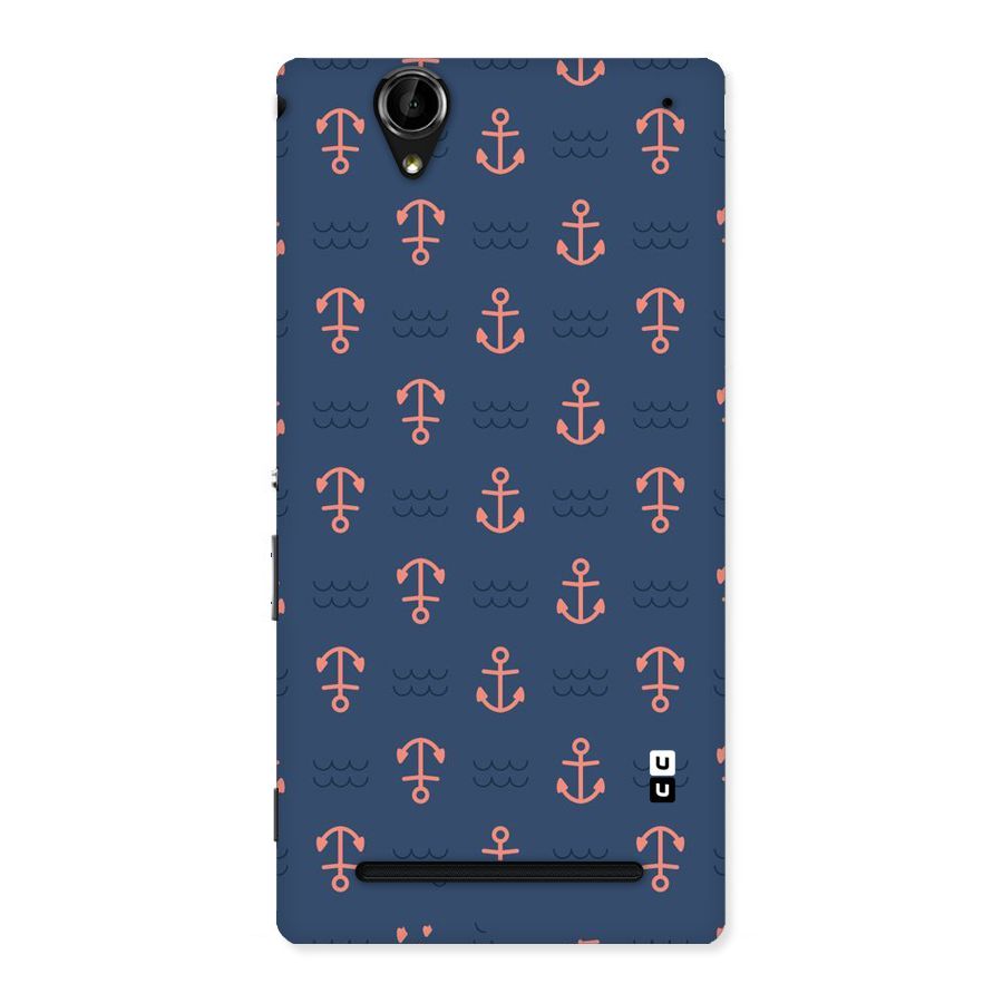 Anchor Sea Blue Back Case for Sony Xperia T2