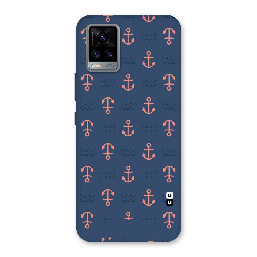 Anchor Sea Blue Back Case for Vivo V20