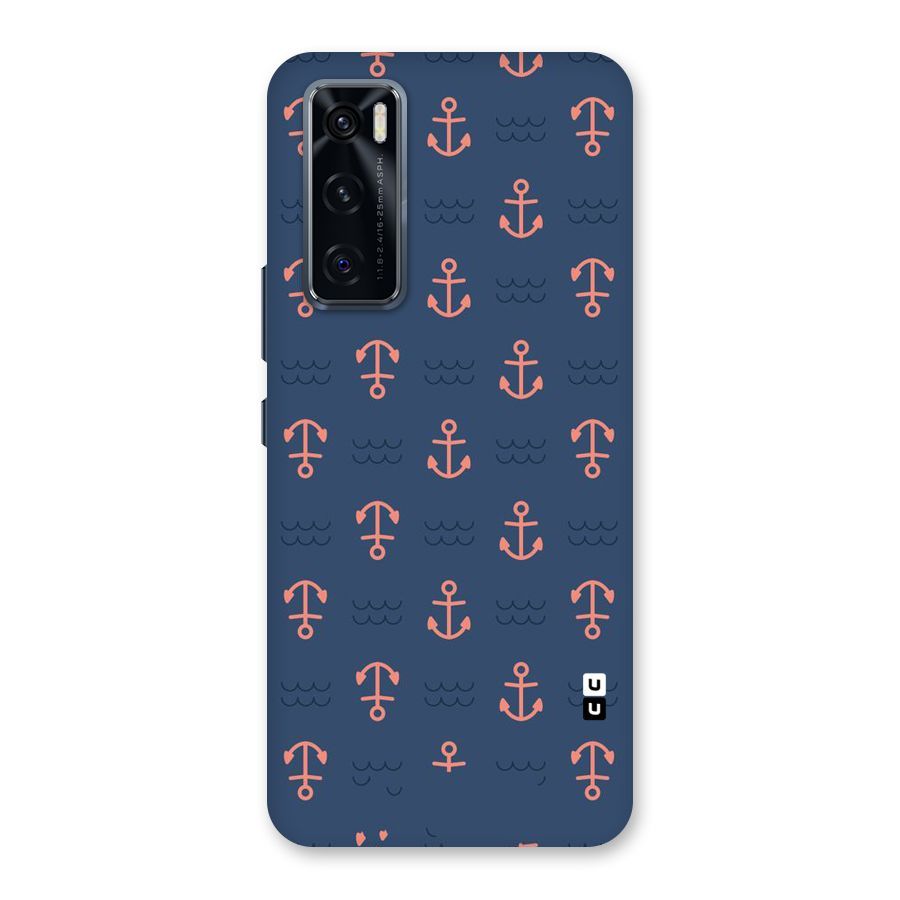 Anchor Sea Blue Back Case for Vivo V20 SE