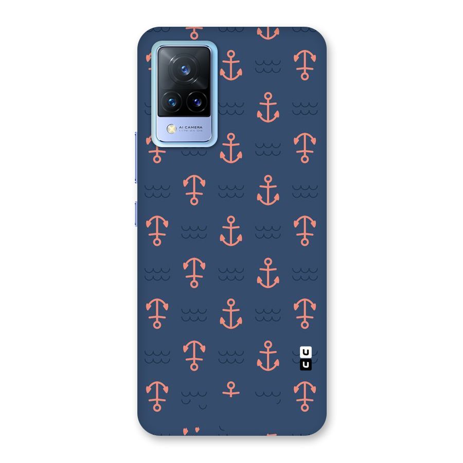 Anchor Sea Blue Back Case for Vivo V21 5G