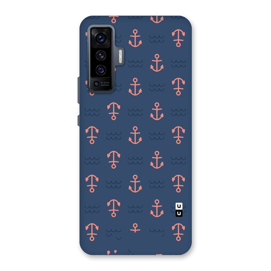 Anchor Sea Blue Back Case for Vivo X50