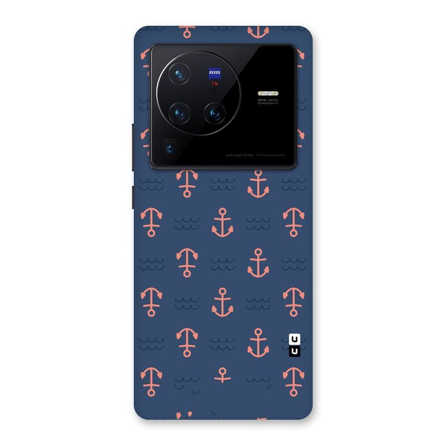Anchor Sea Blue Back Case for Vivo X80 Pro