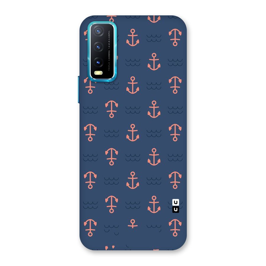 Anchor Sea Blue Back Case for Vivo Y20