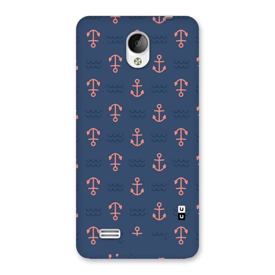 Anchor Sea Blue Back Case for Vivo Y21