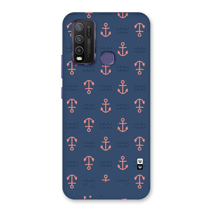 Anchor Sea Blue Back Case for Vivo Y50