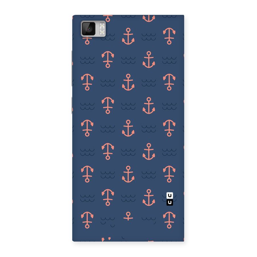 Anchor Sea Blue Back Case for Xiaomi Mi3