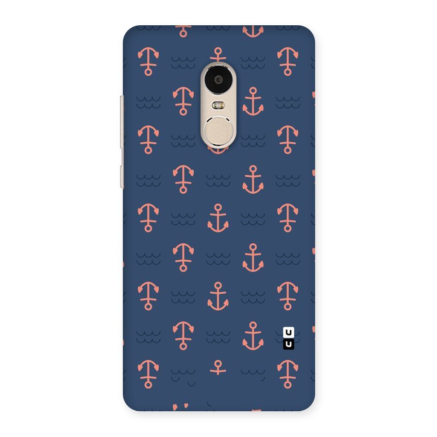 Anchor Sea Blue Back Case for Xiaomi Redmi Note 4