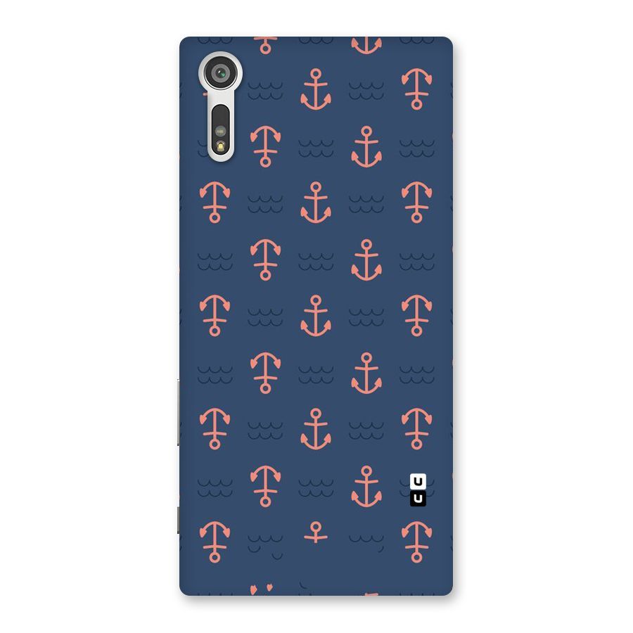 Anchor Sea Blue Back Case for Xperia XZ