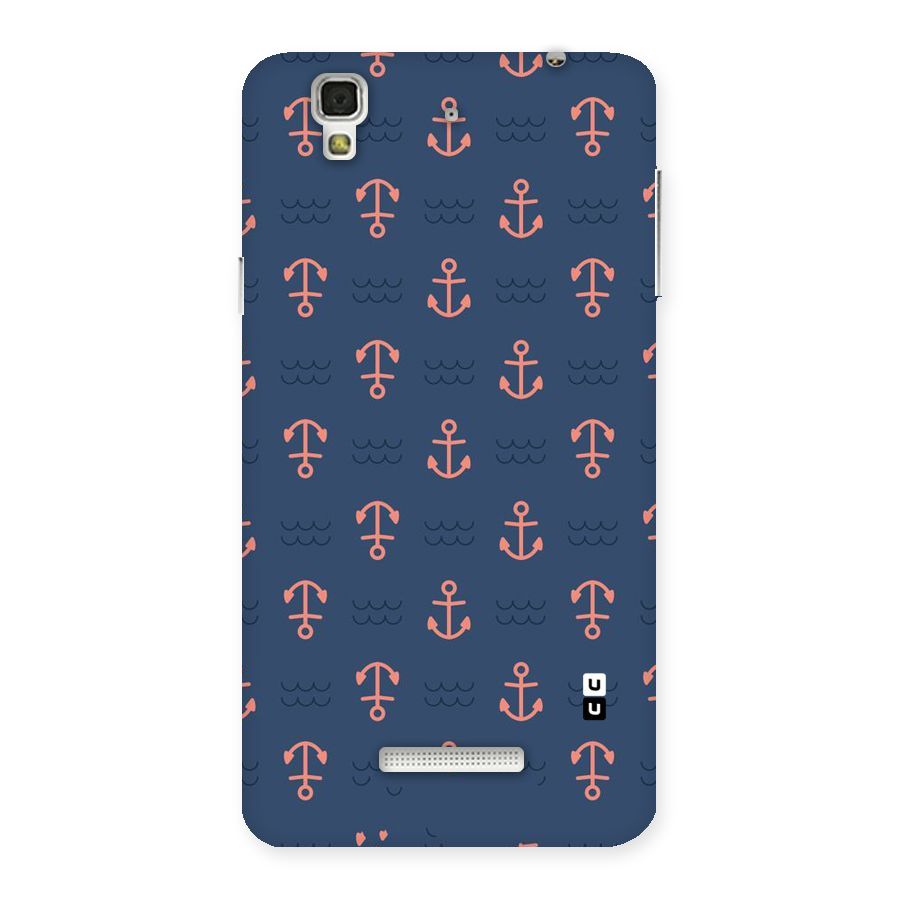 Anchor Sea Blue Back Case for YU Yureka Plus