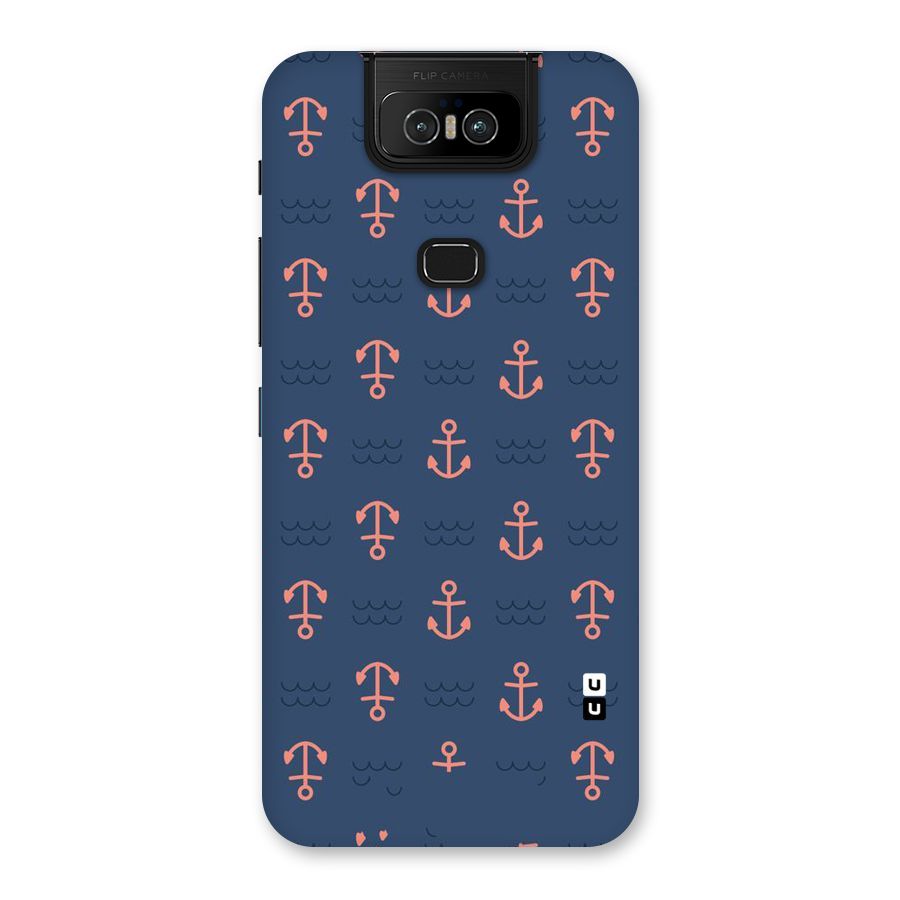 Anchor Sea Blue Back Case for Zenfone 6z
