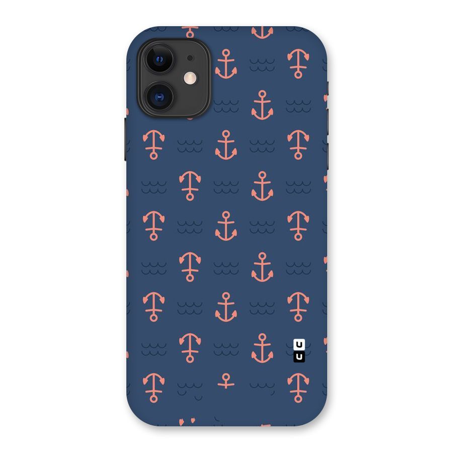 Anchor Sea Blue Back Case for iPhone 11