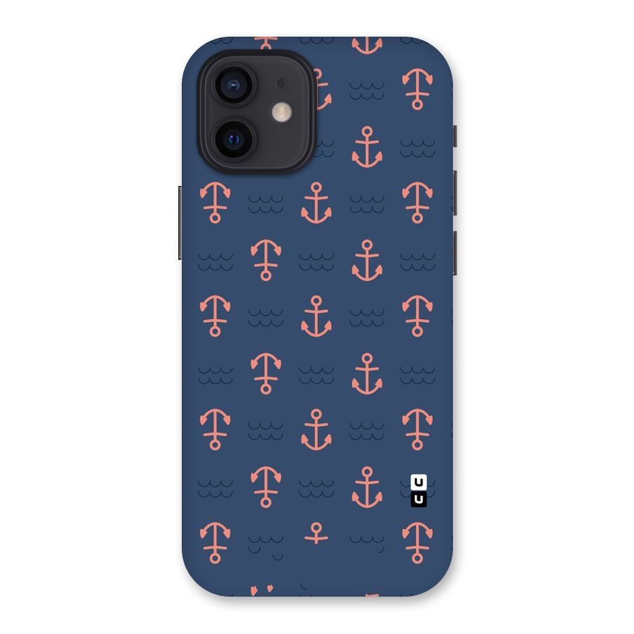 Anchor Sea Blue Back Case for iPhone 12