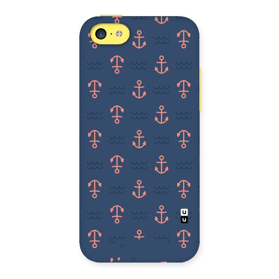 Anchor Sea Blue Back Case for iPhone 5C