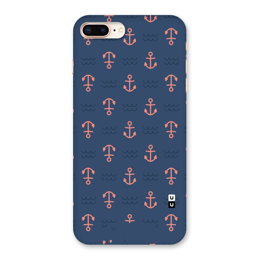 Anchor Sea Blue Back Case for iPhone 8 Plus