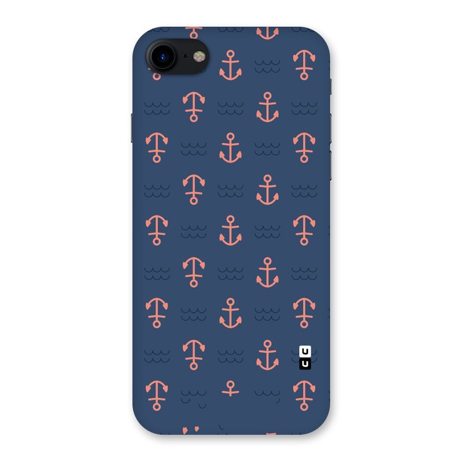 Anchor Sea Blue Back Case for iPhone SE 2020