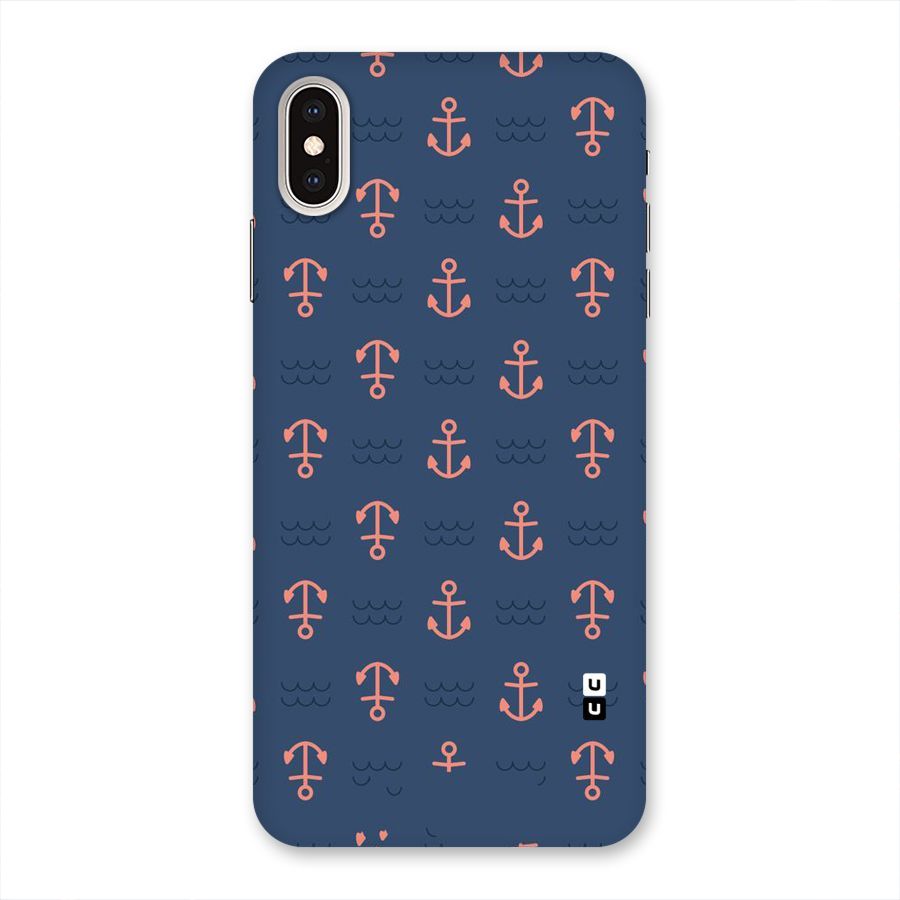 Anchor Sea Blue Back Case for iPhone XS Max