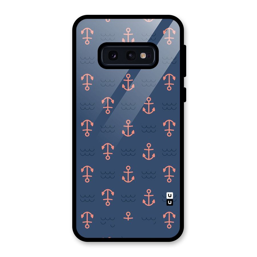 Anchor Sea Blue Glass Back Case for Galaxy S10e