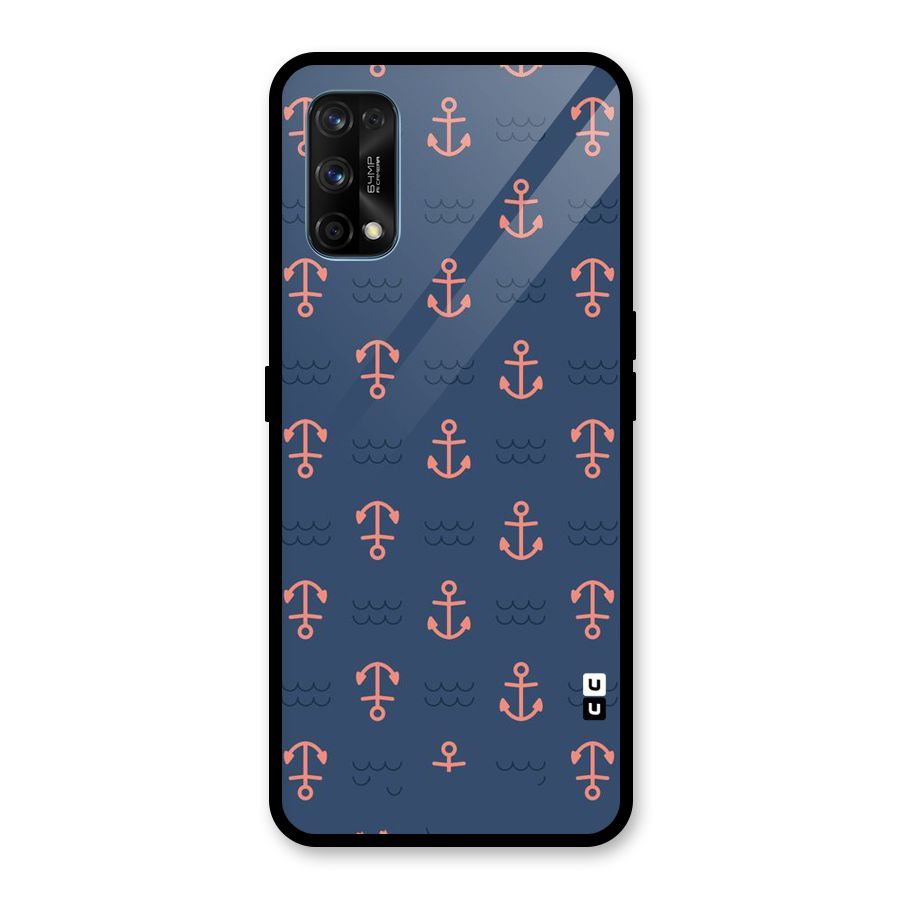 Anchor Sea Blue Glass Back Case for Realme 7 Pro