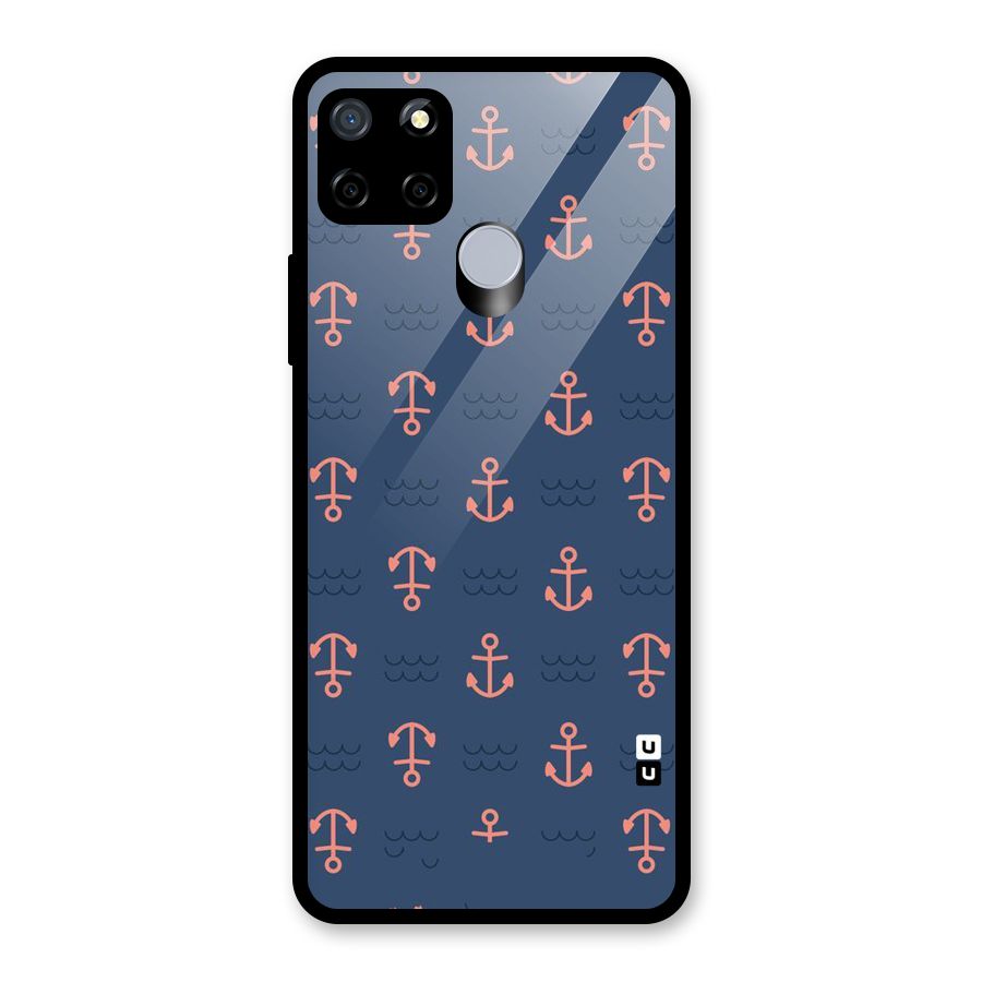 Anchor Sea Blue Glass Back Case for Realme C15