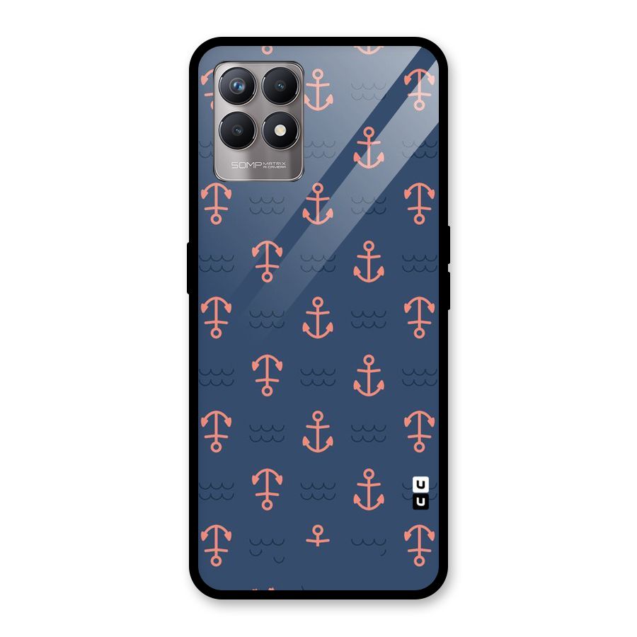 Anchor Sea Blue Glass Back Case for Realme Narzo 50