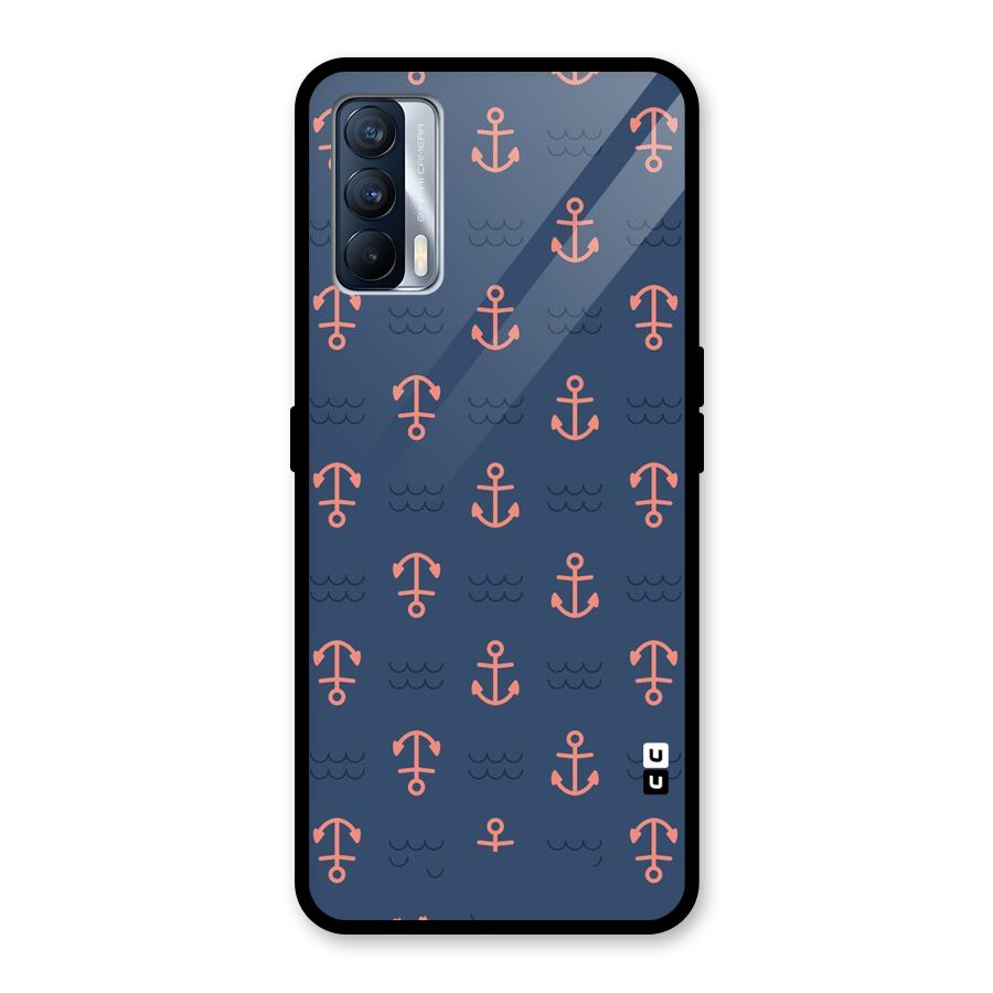 Anchor Sea Blue Glass Back Case for Realme X7