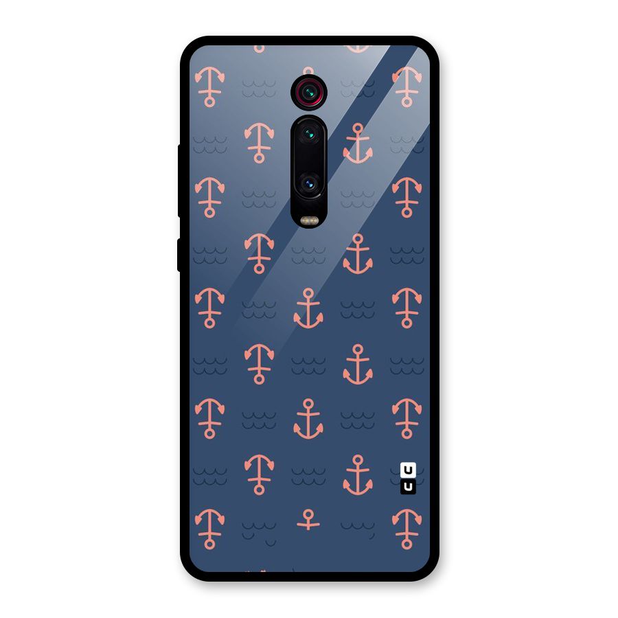 Anchor Sea Blue Glass Back Case for Redmi K20 Pro