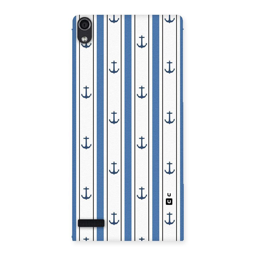 Anchor Stripe Lines Back Case for Ascend P6