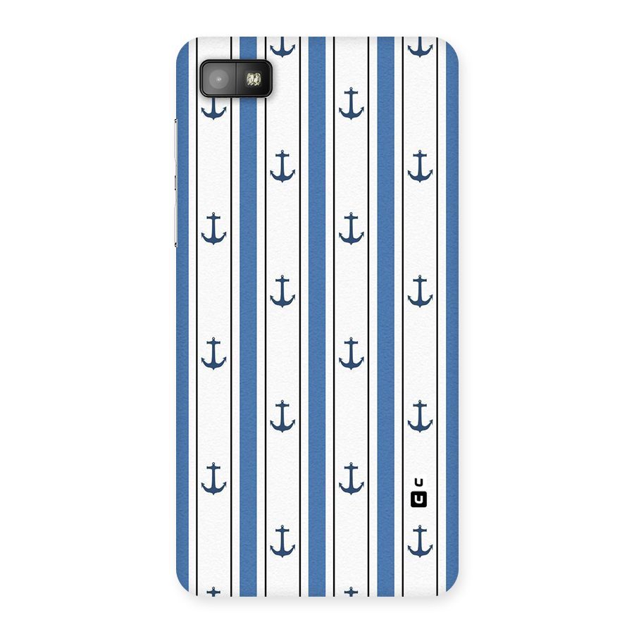 Anchor Stripe Lines Back Case for Blackberry Z10