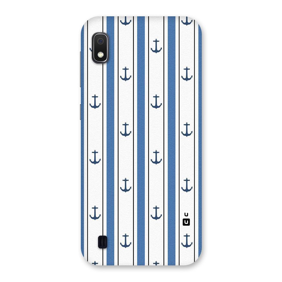 Anchor Stripe Lines Back Case for Galaxy A10