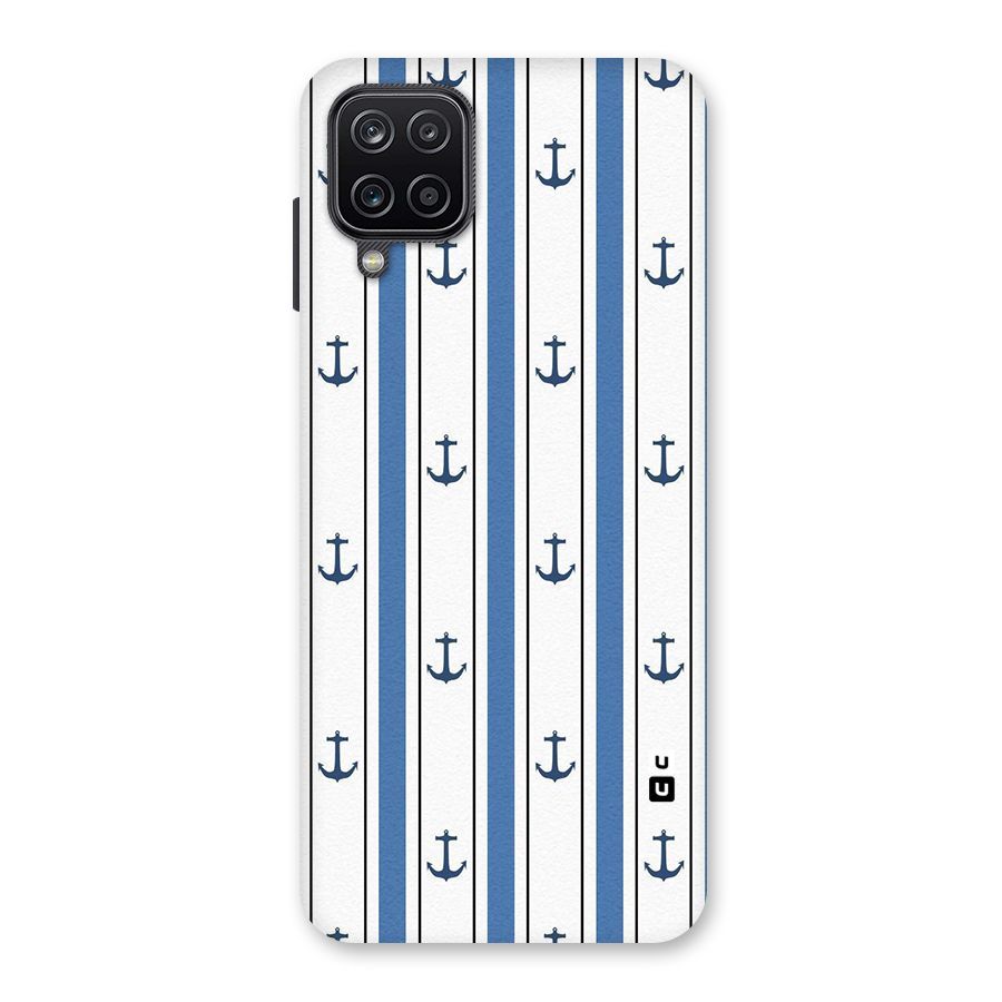 Anchor Stripe Lines Back Case for Galaxy A12