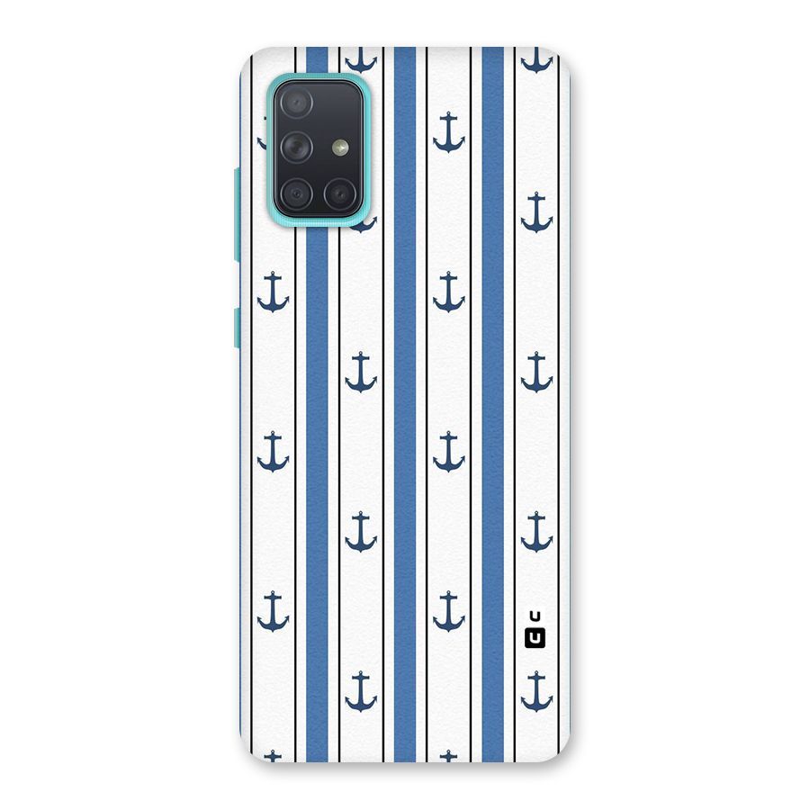 Anchor Stripe Lines Back Case for Galaxy A71