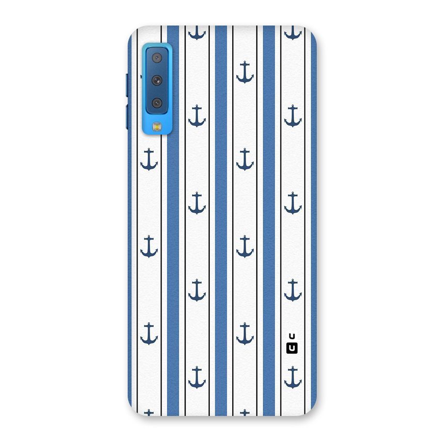 Anchor Stripe Lines Back Case for Galaxy A7 (2018)