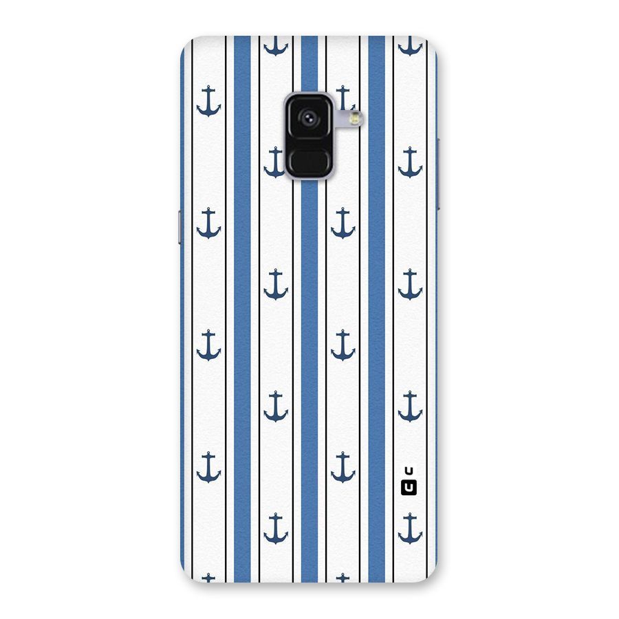 Anchor Stripe Lines Back Case for Galaxy A8 Plus