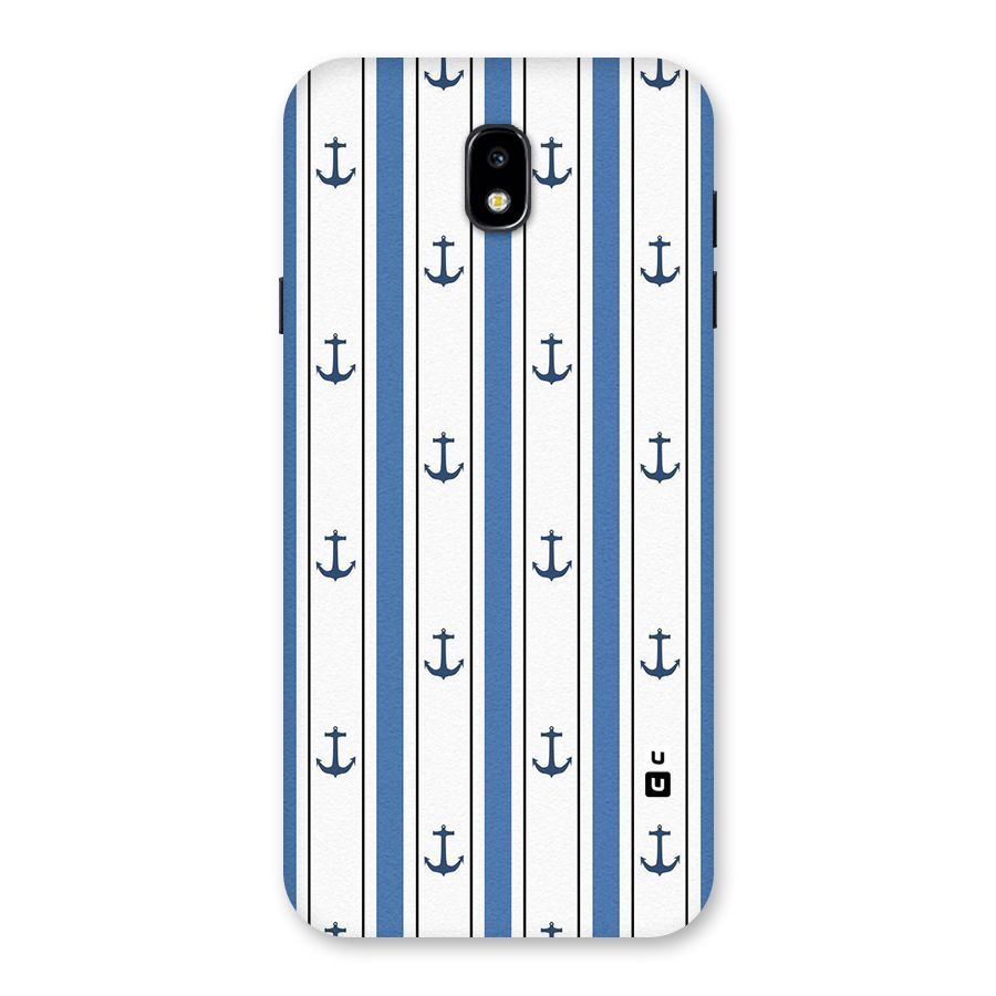 Anchor Stripe Lines Back Case for Galaxy J7 Pro
