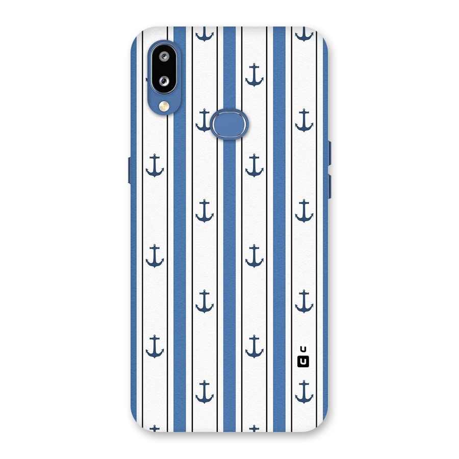 Anchor Stripe Lines Back Case for Galaxy M01s