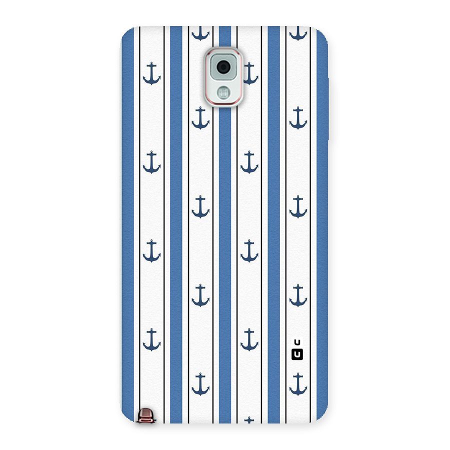 Anchor Stripe Lines Back Case for Galaxy Note 3
