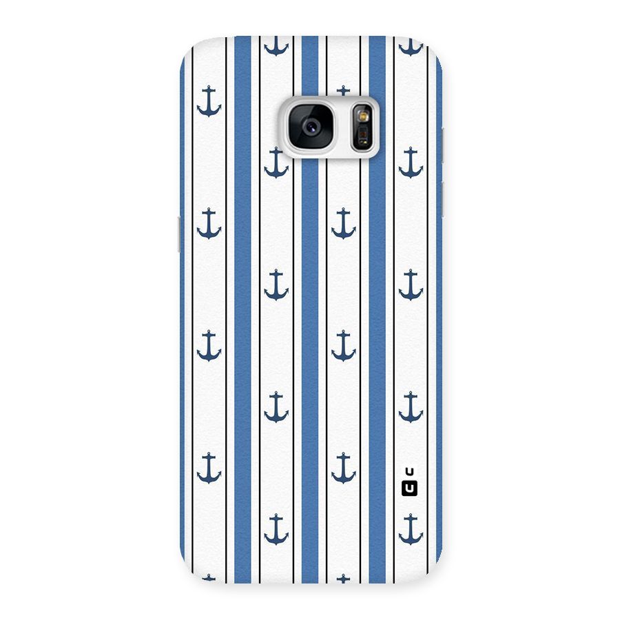 Anchor Stripe Lines Back Case for Galaxy S7 Edge